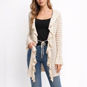 Diane Von Furstenberg Hand Crocheted Cardigan